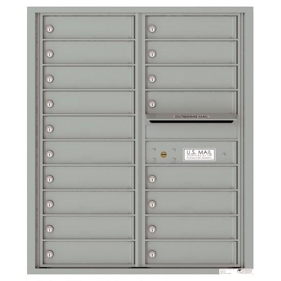 Load image into Gallery viewer, 4C10D-18 - 18 Tenant Doors with Outgoing Mail Compartment - 4C Wall Mount 10-High Mailboxes
