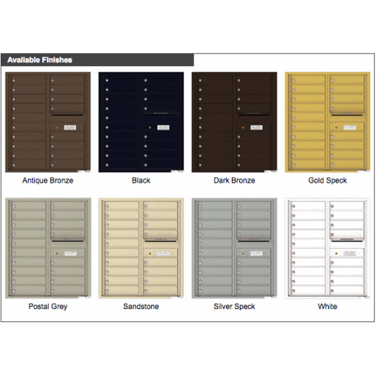 4C10D-18 - 18 Tenant Doors with Outgoing Mail Compartment - 4C Wall Mount 10-High Mailboxes