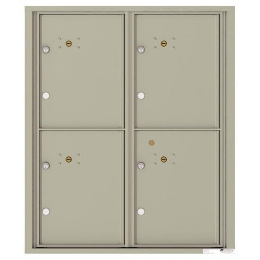 4CADD-4P - 4 Parcel Doors Unit - 4C Wall Mount ADA Height