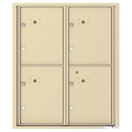 4CADD-4P - 4 Parcel Doors Unit - 4C Wall Mount ADA Height