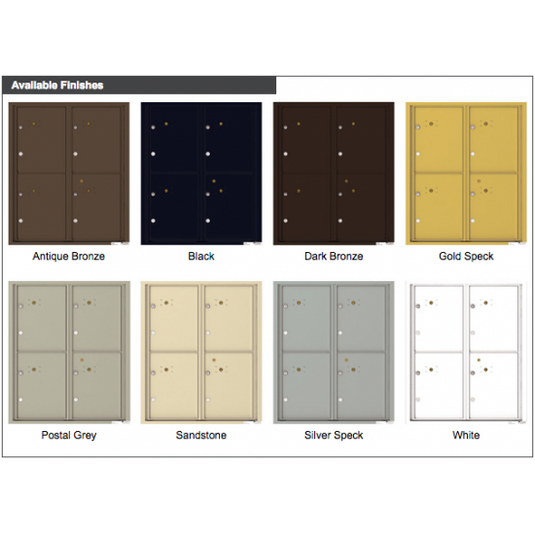 4CADD-4P - 4 Parcel Doors Unit - 4C Wall Mount ADA Height