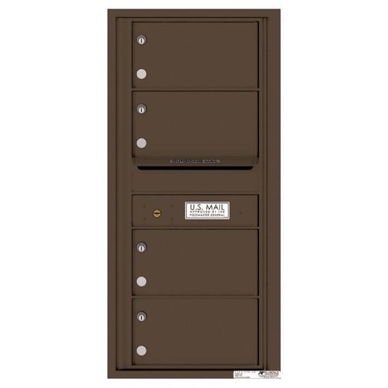 Load image into Gallery viewer, 4C10S-04 - 4 Oversized Tenant Doors with Outgoing Mail Compartment - 4C Wall Mount 10-High Mailboxes
