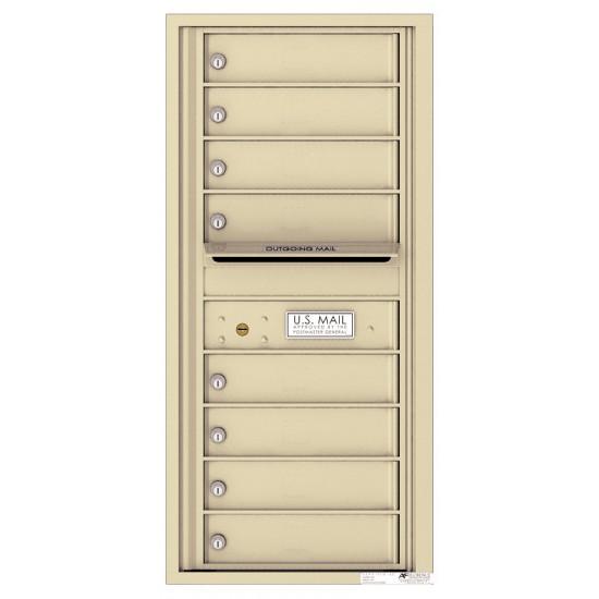 Load image into Gallery viewer, 4C10S-08 - 8 Tenant Doors with Outgoing Mail Compartment - 4C Wall Mount 10-High Mailboxes
