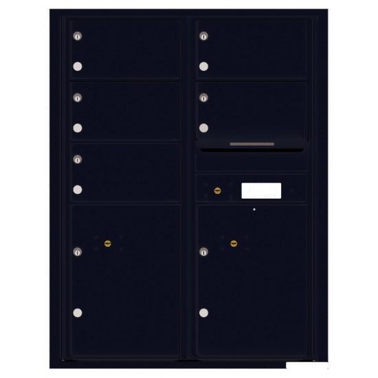 Load image into Gallery viewer, 4C11D-05 - 5 Oversized Tenant Doors with 2 Parcel Lockers and Outgoing Mail Compartment - 4C Wall Mount 11-High Mailboxes
