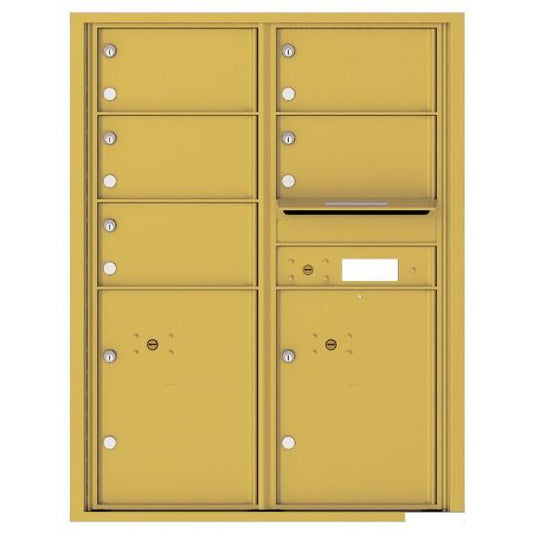 4C11D-05 - 5 Oversized Tenant Doors with 2 Parcel Lockers and Outgoing Mail Compartment - 4C Wall Mount 11-High Mailboxes