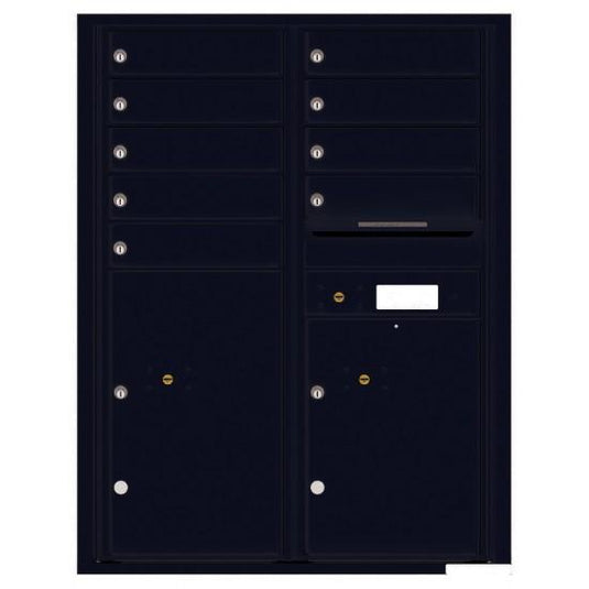 4C11D-09 - 9 Tenant Doors with 2 Parcel Lockers and Outgoing Mail Compartment - 4C Wall Mount 11-High Mailboxes