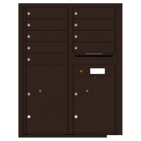 Load image into Gallery viewer, 4C11D-09 - 9 Tenant Doors with 2 Parcel Lockers and Outgoing Mail Compartment - 4C Wall Mount 11-High Mailboxes
