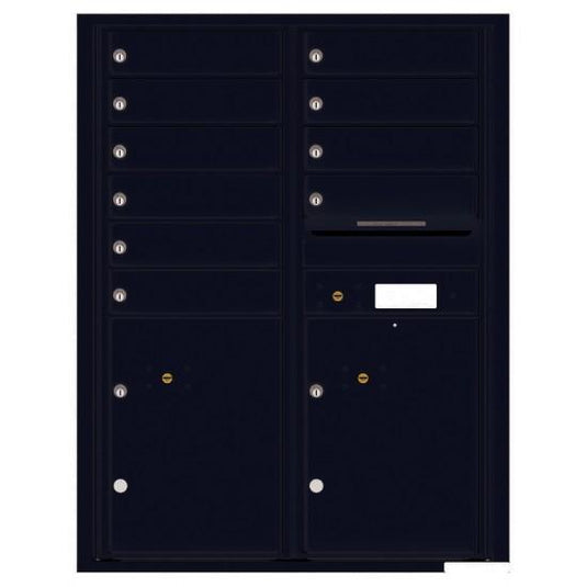 4C11D-10 - 10 Tenant Doors with 2 Parcel Lockers and Outgoing Mail Compartment - 4C Wall Mount 11-High Mailboxes