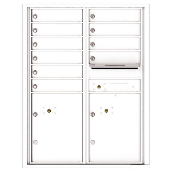 Load image into Gallery viewer, 4C11D-10 - 10 Tenant Doors with 2 Parcel Lockers and Outgoing Mail Compartment - 4C Wall Mount 11-High Mailboxes
