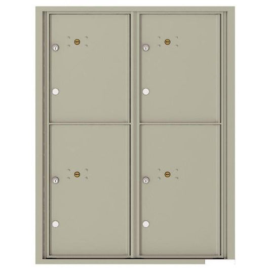 4C11D-4P - 4 Parcel Doors Unit - 4C Wall Mount 11-High
