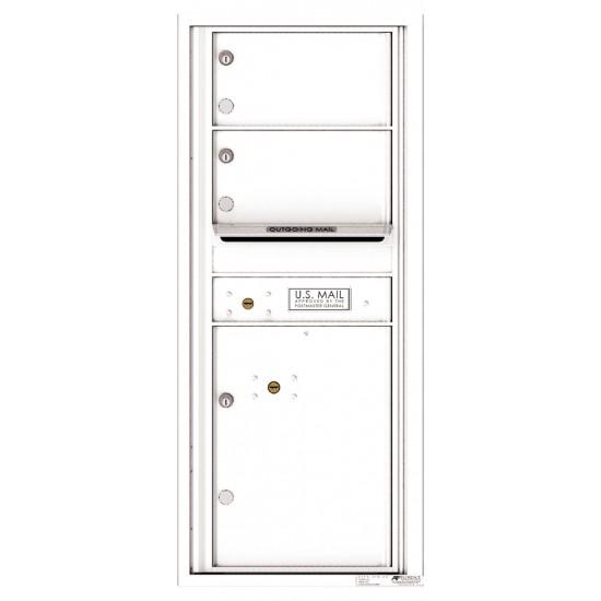 Load image into Gallery viewer, 4C11S-02 - 2 Oversized Tenant Doors with 1 Parcel Lockers and Outgoing Mail Compartment - 4C Wall Mount 11-High Mailboxes
