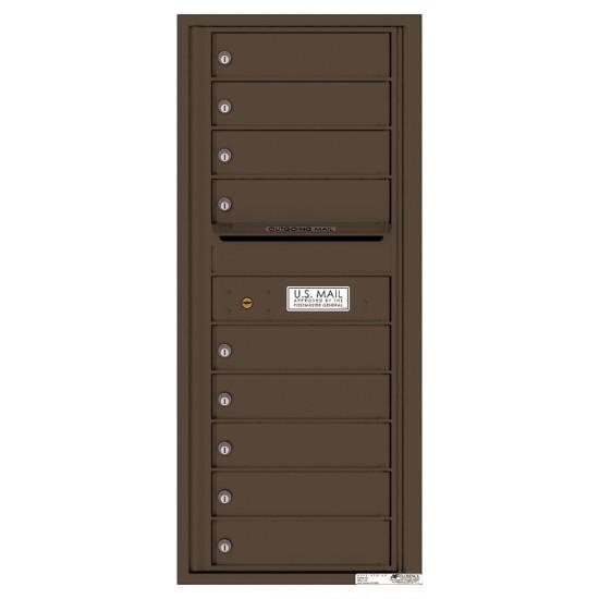 4C11S-09 - 9 Tenant Doors with Outgoing Mail Compartment - 4C Wall Mount 11-High Mailboxes