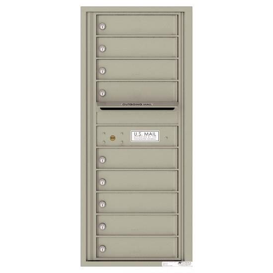 Load image into Gallery viewer, 4C11S-09 - 9 Tenant Doors with Outgoing Mail Compartment - 4C Wall Mount 11-High Mailboxes
