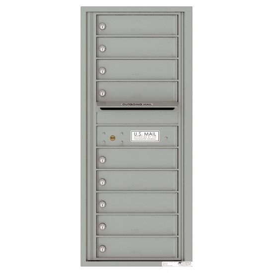 Load image into Gallery viewer, 4C11S-09 - 9 Tenant Doors with Outgoing Mail Compartment - 4C Wall Mount 11-High Mailboxes
