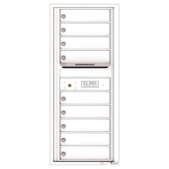 Load image into Gallery viewer, 4C11S-09 - 9 Tenant Doors with Outgoing Mail Compartment - 4C Wall Mount 11-High Mailboxes
