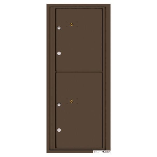 4C11S-2P - 2 Parcel Doors Unit - 4C Wall Mount 11-High