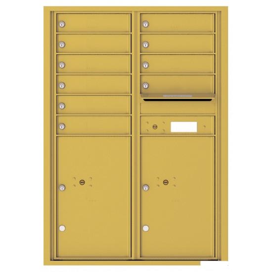 Load image into Gallery viewer, 4C12D-10 - 10 Tenant Doors with 2 Parcel Lockers and Outgoing Mail Compartment - 4C Wall Mount 12-High Mailboxes
