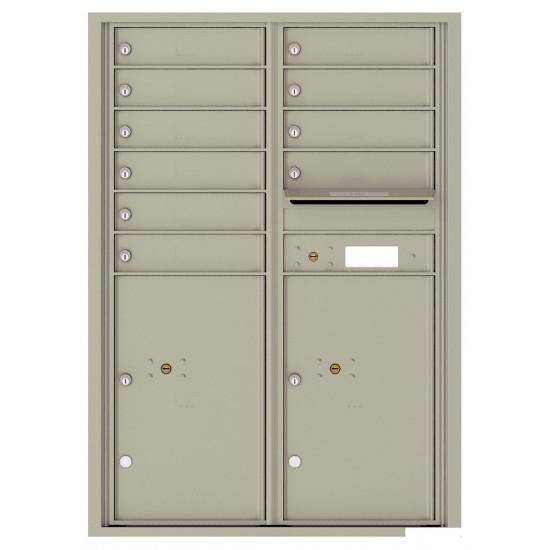 Load image into Gallery viewer, 4C12D-10 - 10 Tenant Doors with 2 Parcel Lockers and Outgoing Mail Compartment - 4C Wall Mount 12-High Mailboxes
