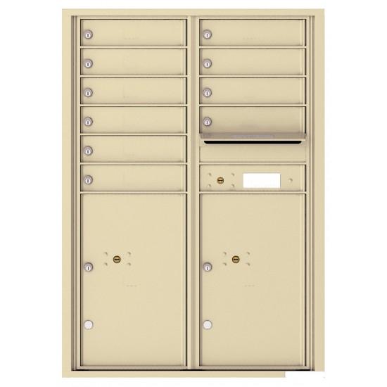 Load image into Gallery viewer, 4C12D-10 - 10 Tenant Doors with 2 Parcel Lockers and Outgoing Mail Compartment - 4C Wall Mount 12-High Mailboxes
