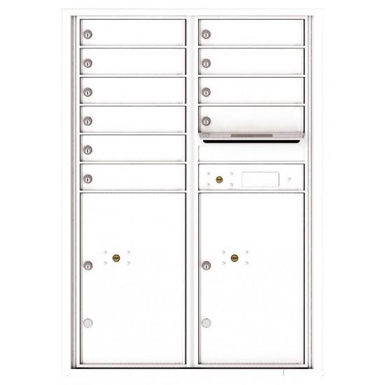 Load image into Gallery viewer, 4C12D-10 - 10 Tenant Doors with 2 Parcel Lockers and Outgoing Mail Compartment - 4C Wall Mount 12-High Mailboxes
