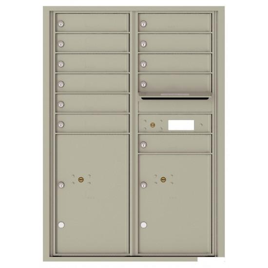 Load image into Gallery viewer, 4C12D-11 - 11 Tenant Doors with 2 Parcel Lockers and Outgoing Mail Compartment - 4C Wall Mount 12-High Mailboxes
