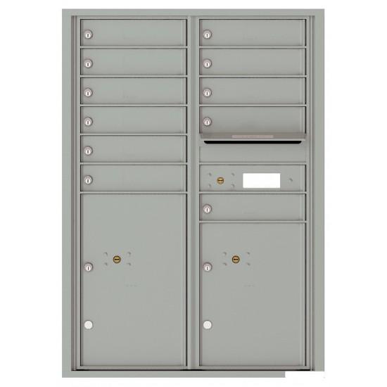 Load image into Gallery viewer, 4C12D-11 - 11 Tenant Doors with 2 Parcel Lockers and Outgoing Mail Compartment - 4C Wall Mount 12-High Mailboxes
