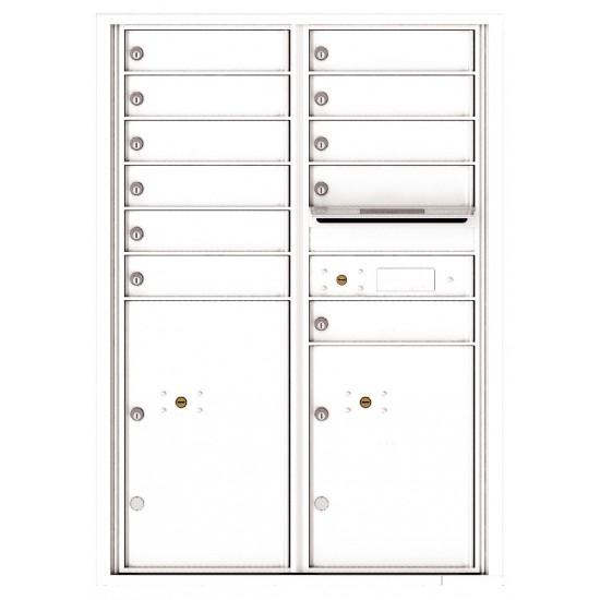 Load image into Gallery viewer, 4C12D-11 - 11 Tenant Doors with 2 Parcel Lockers and Outgoing Mail Compartment - 4C Wall Mount 12-High Mailboxes
