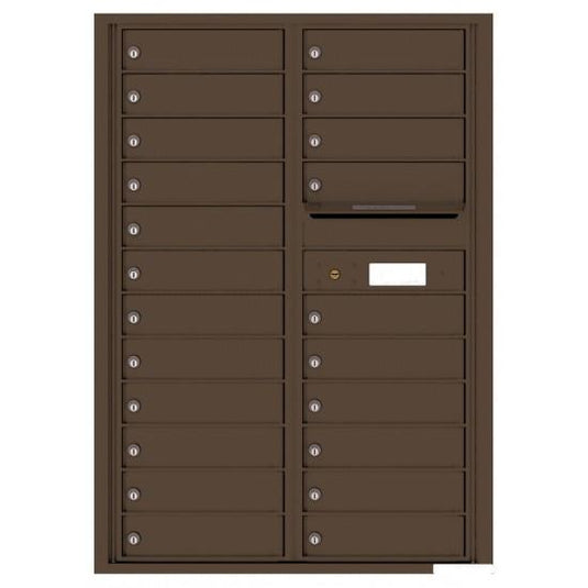 4C12D-22 - 22 Tenant Doors with Outgoing Mail Compartment - 4C Wall Mount 12-High Mailboxes