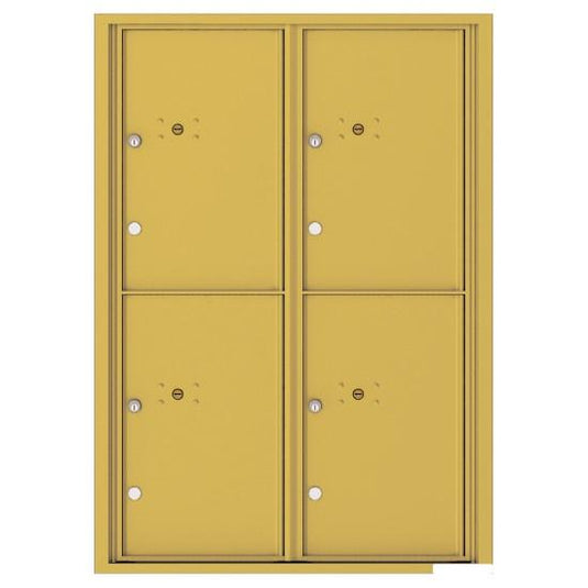 4C12D-4P - 4 Parcel Doors Unit - 4C Wall Mount 12-High
