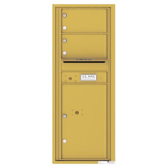 Load image into Gallery viewer, 4C12S-02 - 2 Oversized Tenant Doors with 1 Parcel Locker and Outgoing Mail Compartment - 4C Wall Mount 12-High Mailboxes
