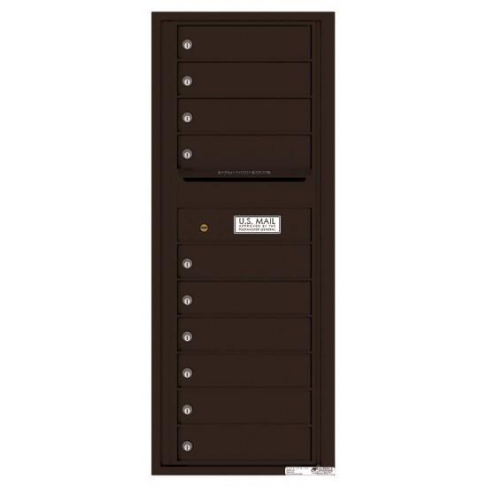 Load image into Gallery viewer, 4C12S-10 - 10 Tenant Doors with Outgoing Mail Compartment - 4C Wall Mount 12-High Mailboxes
