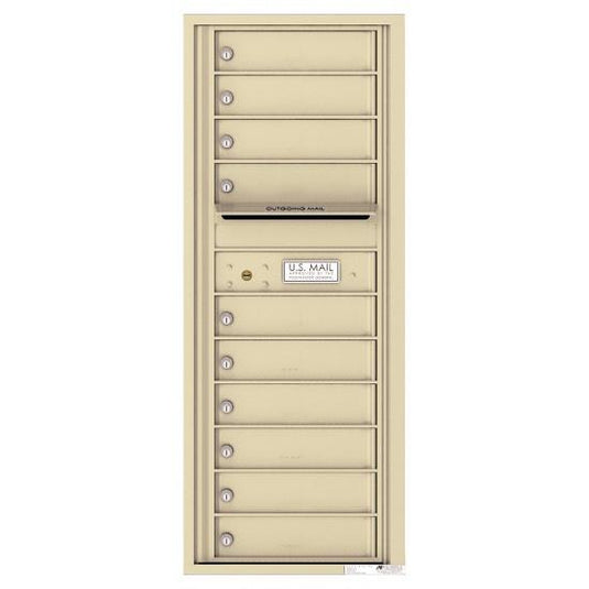 4C12S-10 - 10 Tenant Doors with Outgoing Mail Compartment - 4C Wall Mount 12-High Mailboxes