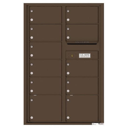 4C13D-11 - 11 Oversized Tenant Doors and Outgoing Mail Compartment - 4C Wall Mount 13-High Mailboxes