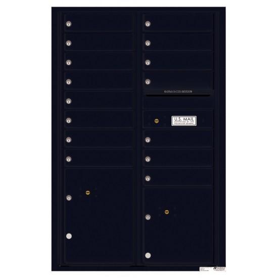 Load image into Gallery viewer, 4C13D-15 - 15 Tenant Doors with 2 Parcel Lockers and Outgoing Mail Compartment - 4C Wall Mount 13-High Mailboxes
