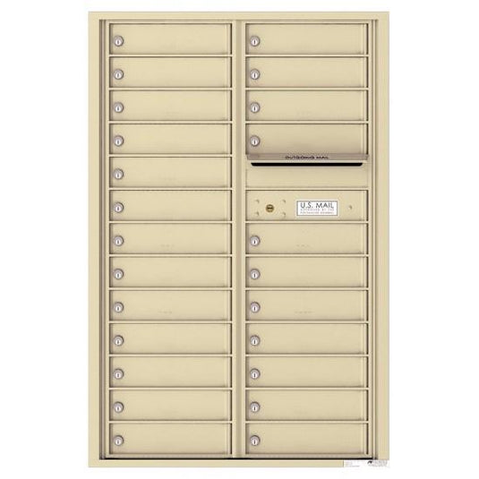 4C13D-24 - 24 Tenant Doors and Outgoing Mail Compartment - 4C Wall Mount 13-High Mailboxes