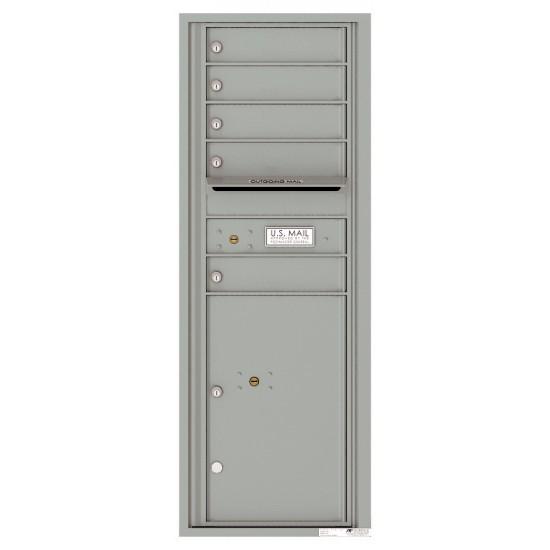 Load image into Gallery viewer, 4C13S-05 - 5 Tenant Doors with 1 Parcel Locker and Outgoing Mail Compartment - 4C Wall Mount 13-High Mailboxes
