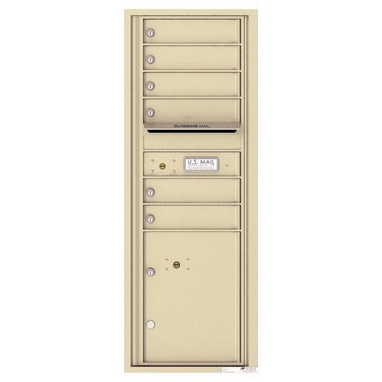 Load image into Gallery viewer, 4C13S-06 - 6 Tenant Doors with 1 Parcel Locker and Outgoing Mail Compartment - 4C Wall Mount 13-High Mailboxes

