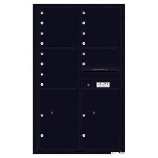 4C14D-07 - 7 Oversized Tenant Doors with 2 Parcel Lockers and Outgoing Mail Compartment - 4C Wall Mount 14-High Mailboxes