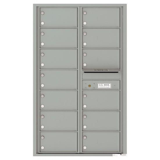 Load image into Gallery viewer, 4C14D-13 - 13 Oversized Tenant Doors and Outgoing Mail Compartment - 4C Wall Mount 14-High Mailboxes
