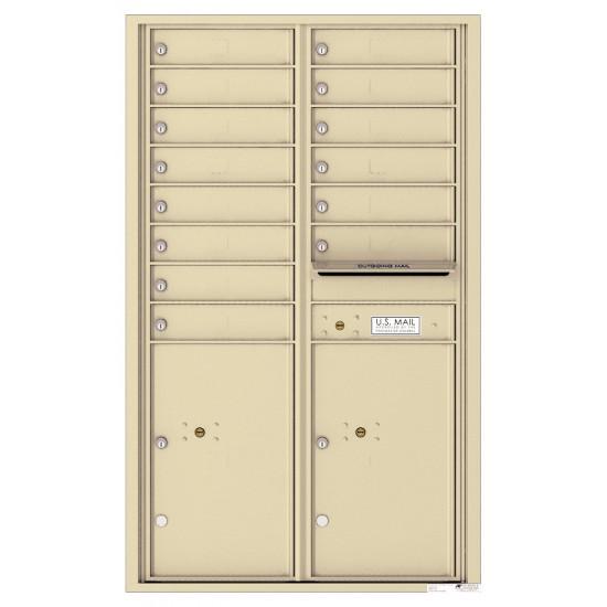 Load image into Gallery viewer, 4C14D-14 - 14 Tenant Doors with 2 Parcel Lockers and Outgoing Mail Compartment - 4C Wall Mount 14-High Mailboxes
