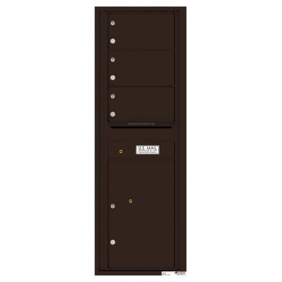 Load image into Gallery viewer, 4C14S-03 - 3 Oversized Tenant Doors with 1 Parcel Locker and Outgoing Mail Compartment - 4C Wall Mount 14-High Mailboxes
