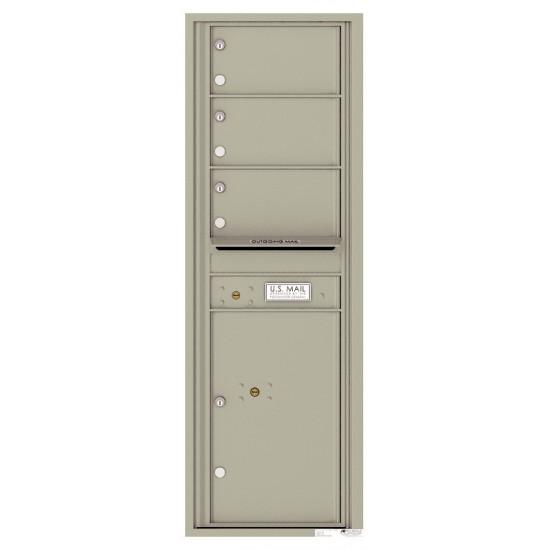 Load image into Gallery viewer, 4C14S-03 - 3 Oversized Tenant Doors with 1 Parcel Locker and Outgoing Mail Compartment - 4C Wall Mount 14-High Mailboxes
