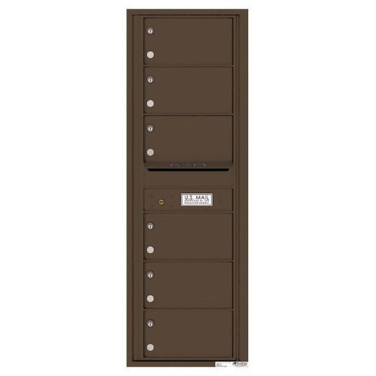 4C14S-06 - 6 Over-Sized Tenant Doors with Outgoing Mail Compartment - 4C Wall Mount 14-High Mailboxes