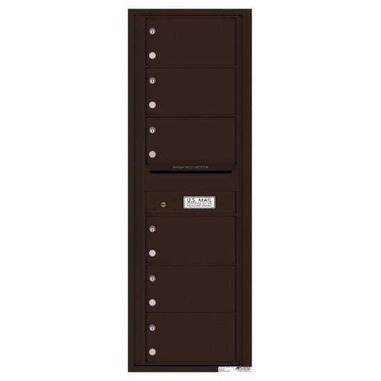 Load image into Gallery viewer, 4C14S-06 - 6 Over-Sized Tenant Doors with Outgoing Mail Compartment - 4C Wall Mount 14-High Mailboxes
