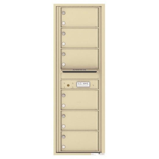 4C14S-06 - 6 Over-Sized Tenant Doors with Outgoing Mail Compartment - 4C Wall Mount 14-High Mailboxes