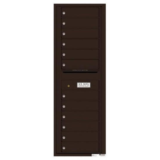 4C14S-12 - 12 Tenant Doors with Outgoing Mail Compartment - 4C Wall Mount 14-High Mailboxes