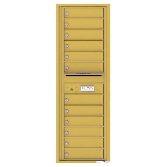 Load image into Gallery viewer, 4C14S-12 - 12 Tenant Doors with Outgoing Mail Compartment - 4C Wall Mount 14-High Mailboxes
