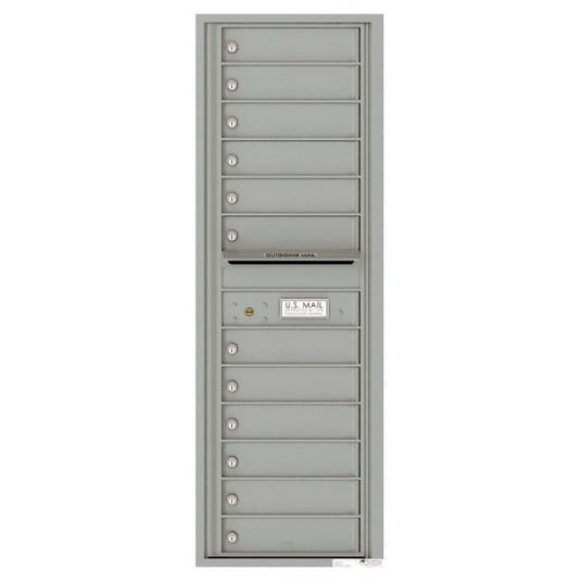 4C14S-12 - 12 Tenant Doors with Outgoing Mail Compartment - 4C Wall Mount 14-High Mailboxes