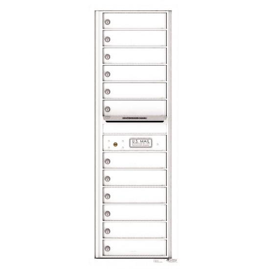 Load image into Gallery viewer, 4C14S-12 - 12 Tenant Doors with Outgoing Mail Compartment - 4C Wall Mount 14-High Mailboxes
