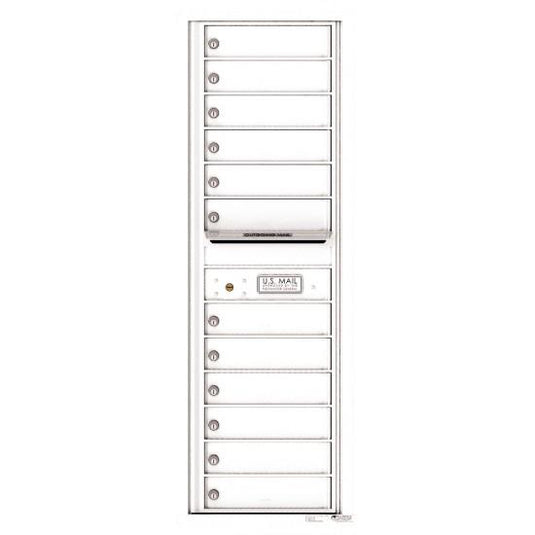 4C14S-12 - 12 Tenant Doors with Outgoing Mail Compartment - 4C Wall Mount 14-High Mailboxes